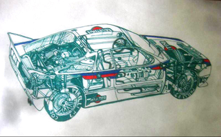 Illustration for article titled Lancia Cutaway drawing